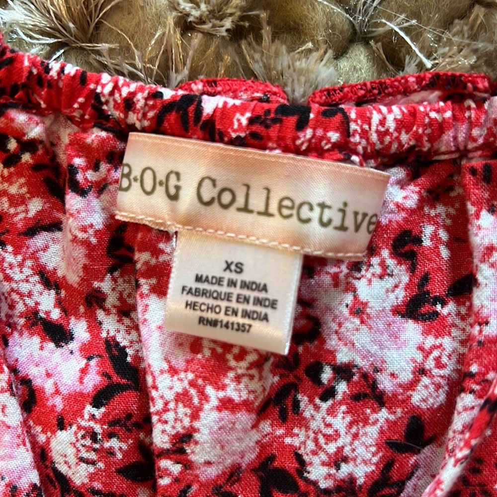 BOG COLLECTIVE PINK AND RED FLORAL JUMPSUIT - Picture 8 of 9